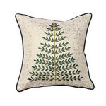 Cojín Navideño Decorativo con Relleno de 45 x 45 cm Diseño Pino Color Beige