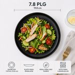 Plato Manhattan para Ensalada de 19.8 Cm Color Negro
