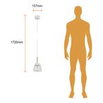 Lámpara Colgante LED Gerro I 9W Luz Cálida Cristal Craquelado Color Blanco y Dorado