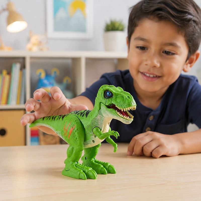 Dinosaurio Robótico Interactivo Robo Alive Attacking T-Rex con Movimiento, Mordida y Rugido