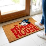 Alfombra de Entrada Antideslizante Diseño Minnie Mouse 40 x 60 Cm Color Natural