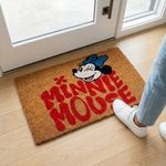 Alfombra de Entrada Antideslizante Diseño Minnie Mouse 40 x 60 Cm Color Natural
