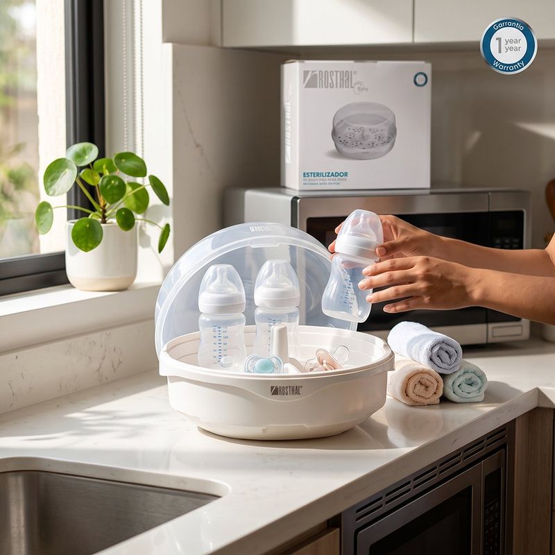 Esterilizador de Pachas para Microondas con Accesorios