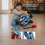 Motocicleta de Juguete Armable Racer en Color Azul con 49 Piezas