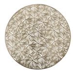 Mantel Individual Redondo Decorativo Calado Dorado 38 cm