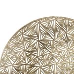 Mantel Individual Redondo Decorativo Calado Dorado 38 cm