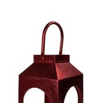 Set de 2 Faroles Decorativos de Metal Rojo para Velas 45 cm