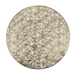 Mantel Individual Redondo Decorativo Calado Dorado 38 cm