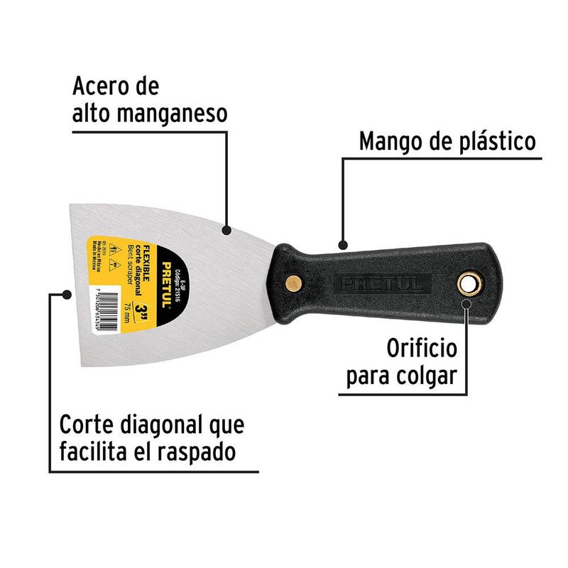 Espátula Flexible 3 Plg