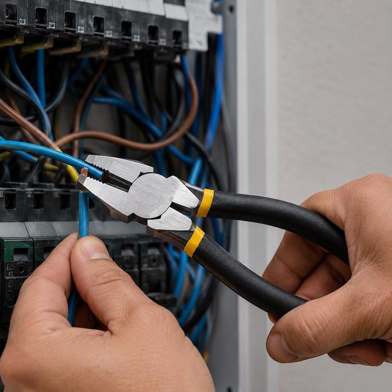 Alicate Industrial de Electricista de 9 Plg