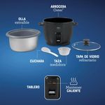 Arrocera de 10 Tazas 1.8 Litros con Recubrimiento Antiadherente DiamondForce Color Negro