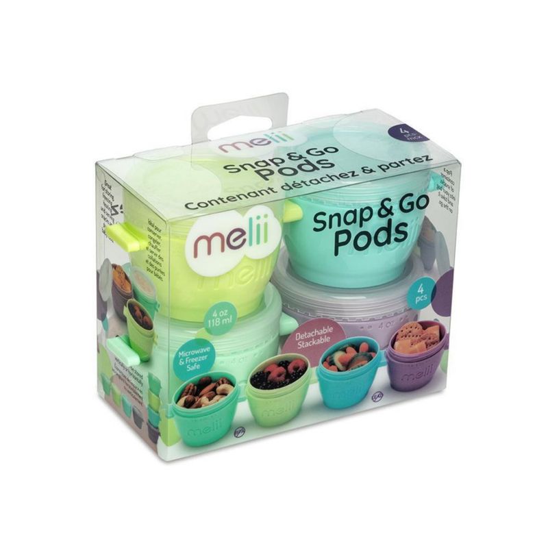 Set De Recipientes Entrelazables Snap&Go 4 Oz 4 Pzas - Melli Baby
