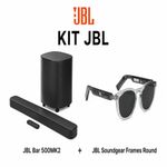 Kit Barra de Sonido Bar 500MK2 750 W con Subwoofer y Soundgear Frames Round