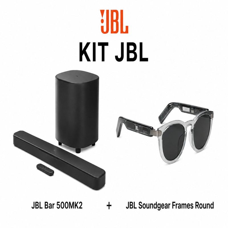 Kit Barra de Sonido Bar 500MK2 750 W con Subwoofer y Soundgear Frames Round