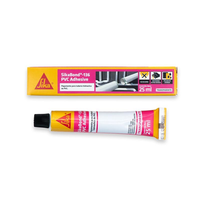Adhesivo para Tubería PVC Bond-136 Transparente 25 mL