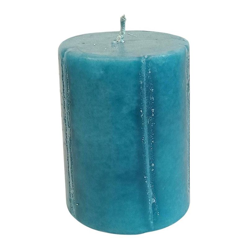 Vela Mini Pillar para Decoración de Interiores de 7 Cm Color Turquesa