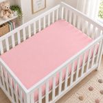 Set de 2 Sábanas Ajustables para Cuna Rosadas 120 x 60 cm