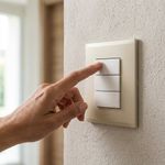 Interruptor Triple de 3 Vías con Placa Nobile Color Champagne