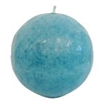 Vela Esférica No 3 para Decoración de Interiores de 8 Cm Color Turquesa