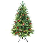 Árbol de Navidad con Piñas y Bayas 1.20 Metros