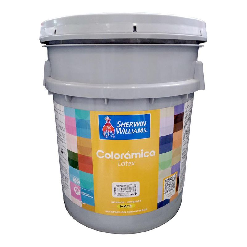 Pintura Colorámica Látex para Interior/Exterior Color Amarillo Oro Acabado Mate