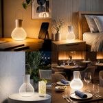Lámpara de Mesa LED Recargable de 1 W CCT con Control Táctil y Asa en Color Blanco