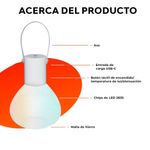 Lámpara de Mesa LED Recargable de 1 W CCT con Control Táctil y Asa en Color Blanco