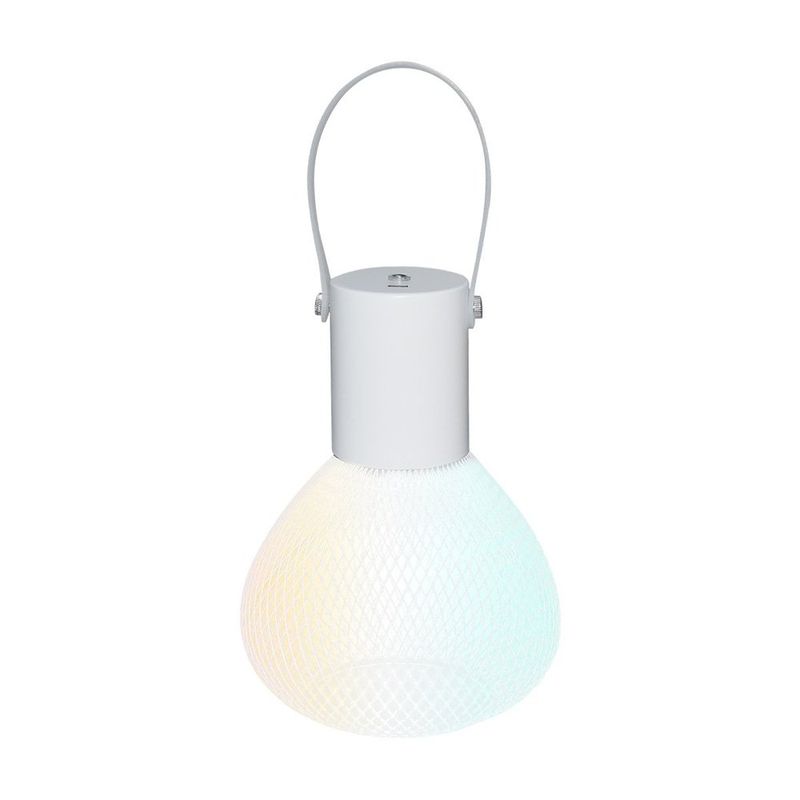 Lámpara de Mesa LED Recargable de 1 W CCT con Control Táctil y Asa en Color Blanco
