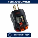 Tester de Tomacorriente con Indicadores LED para 120V CA en Color Negro
