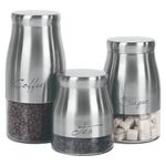 Set de 3 Frascos de Vidrio con Tapa