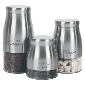 Set de 3 Frascos de Vidrio con Tapa