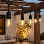 Guirnalda Solar de 15 Metros con Bombillos LED para Exterior