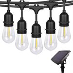 Guirnalda Solar de 15 Metros con Bombillos LED para Exterior