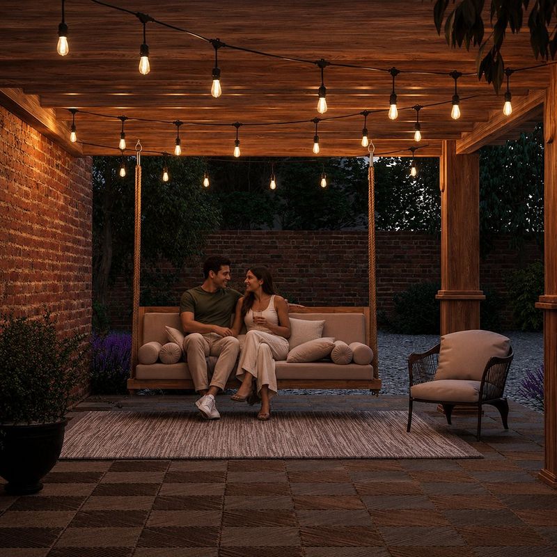 Guirnalda Solar de 15 Metros con Bombillos LED para Exterior