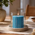 Vela Pillar para Decoración de Interiores de 8 Cm Color Turquesa