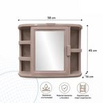 Gabinete para Baño de Plástico con Espejo Color Cocoa