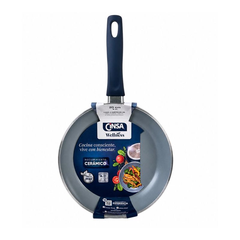 Sartén Wellness de Aluminio con Recubrimiento Cerámico de 20 Cm