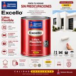 Pintura Elastomérica Sherwin Williams Excello Flexible Extra White Acabado Mate de 1 Galón