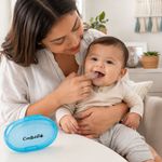 Cepillo de Dientes y Masajeador de Encías 2 en 1 de Silicona con Estuche de Viaje