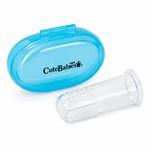 Cepillo de Dientes y Masajeador de Encías 2 en 1 de Silicona con Estuche de Viaje