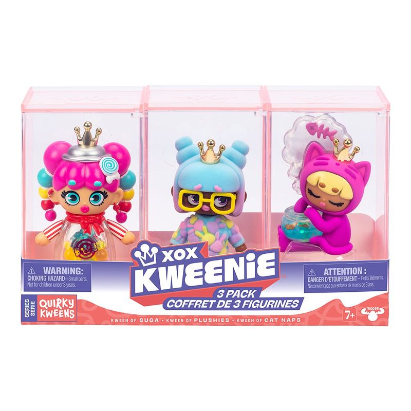 Set de 3 Muñecas Coleccionables Kweenie Serie Fearless con Estuche - Presentación Surtida
