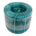 Vela Modelo Vase para Decoración de Interiores de 8 Cm Color Turquesa