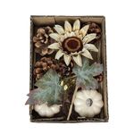 Caja Decorativa Otoñal con Girasol de Foam 20 x 5 x 15 cm
