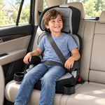Silla Booster de Auto Convertible 2 en 1 con Reposacabezas Ajustable para 18 a 45 Kg Negro y Gris