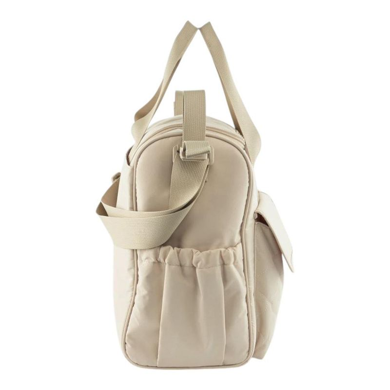 Pañalera Tipo Bolso con Múltiples Compartimentos Color Beige