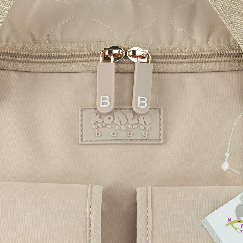 Pañalera Tipo Bolso con Múltiples Compartimentos Color Beige