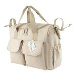 Pañalera Tipo Bolso con Múltiples Compartimentos Color Beige
