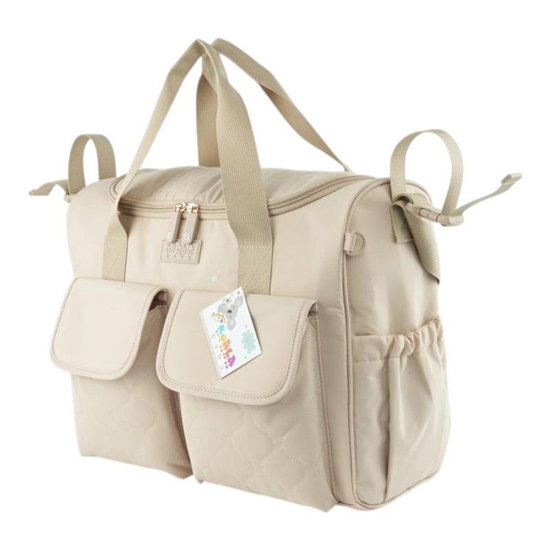 Pañalera Tipo Bolso con Múltiples Compartimentos Color Beige