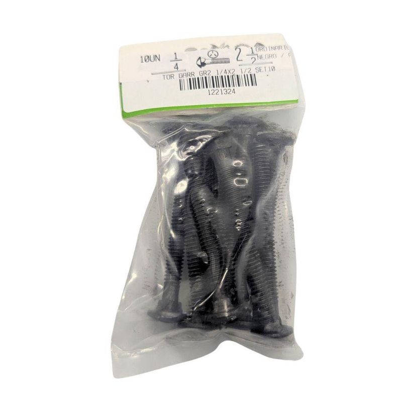 Tornillos de Carrocería de 1/4 x 2-1/2 Plg en Bolsa de 10 Unidades