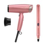 Kit de Secadora y Plancha InfinitiPro Radiance Boost Color Rose Gold